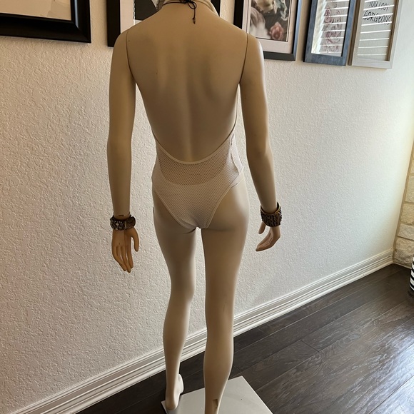 Victoria Secret One Piece white mesh and thick white solid material. - Picture 5 of 6